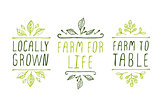 Farm product labels.