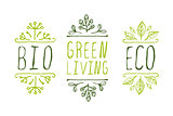 Eco product labels.