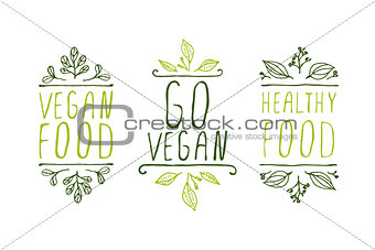 Vegan product labels.