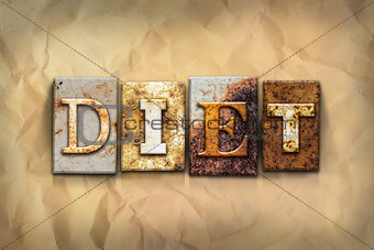 Diet Concept Rusted Metal Type