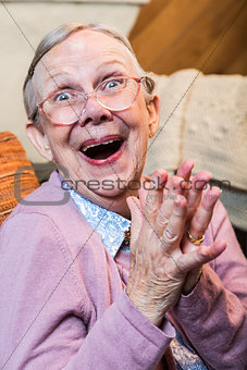 Joyful Old Woman