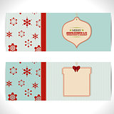 Christmas banner background with tags