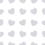 Gray hearts seamless bakground pattern