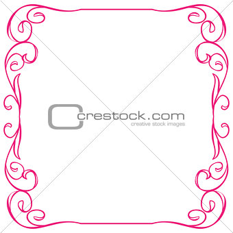 vector frame on white background. Hand drawing