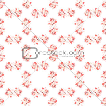 Abstract rose seamless pattern