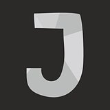J vector alphabet letter isolated on black background illustration