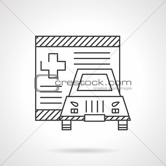 Medical insurance line vector icon