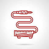 Foot pedal switch red line vector icon