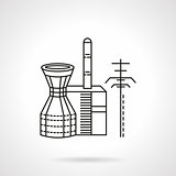 Thermal power plant vector icon