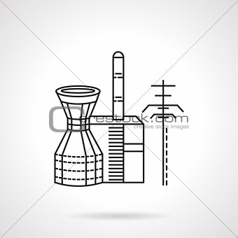 Thermal power plant vector icon