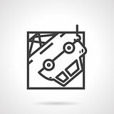 Abstract vector icon for car evacuation