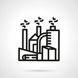 Chemical plant line vector icon