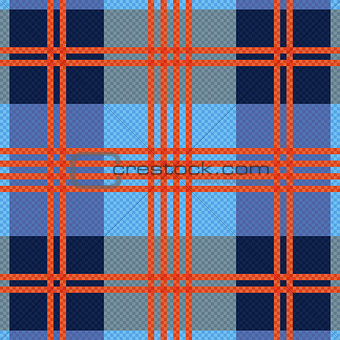 Rectangular seamless pattern in red an blue hues