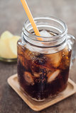 Iced cola with potato chips