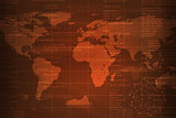 Abstract background with world map and graphs