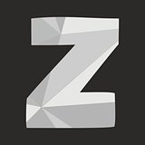 Z vector alphabet letter isolated on black background illustration