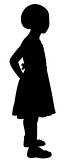 a girl, silhouette vector