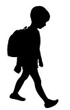back to school kid silhouette