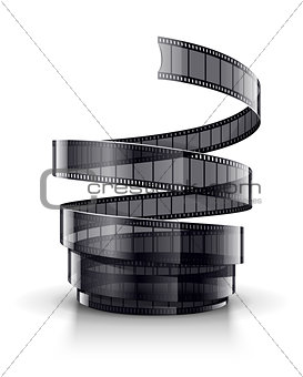 Spiral of cinematography film tape