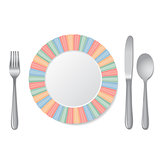 plate and cutlery