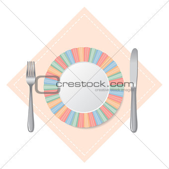plate and cutlery
