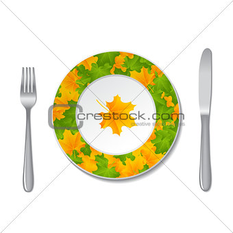 plate autumn