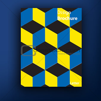 Vector brochure booklet cover design templates collection A4