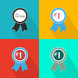 set of medal icons