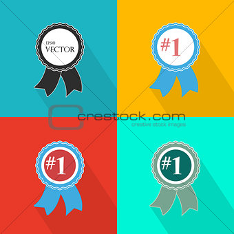 set of medal icons