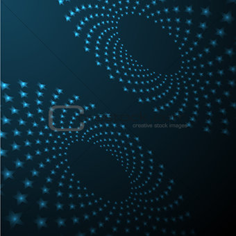 Abstract Technology Blue Circles Background