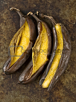 rustic barbecued banana