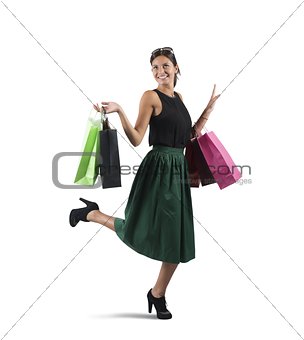 Shopaholic woman