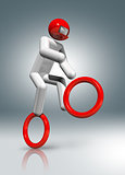 Cycling BMX 3D symbol, Olympic sports