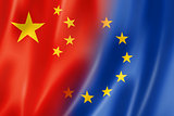 China and Europe flag