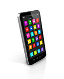 Smartphone with apps icons interface