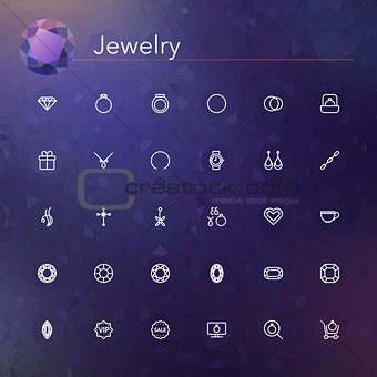 Jewelry Line Icons