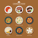 set of chinese food