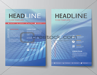 set of abstract business magazine cover , flyer, brochure flat d