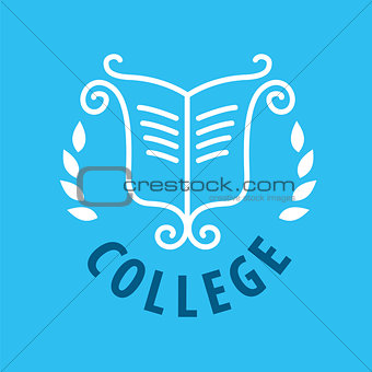 vector logo patterns and books for college