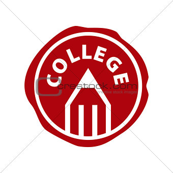 vector logo pencil and printing for college