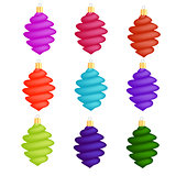 Colorful Glass Christmas Icicles