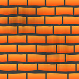 Orange Grunge Brick Wall