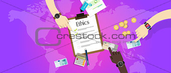 business ethic ethical company corporate concept
