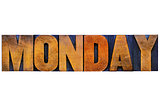 Monday word typography
