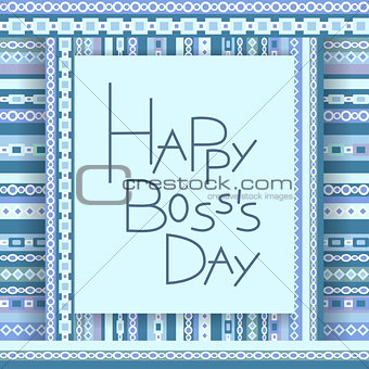 Happy boss day invitation card.