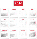 2016 German calendar