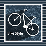 Simple flat vector images bike on the background