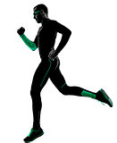 man runner running jogging jogger silhouette