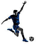 italian soccer player man silhouette