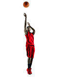 man basketball player isolated silhouette